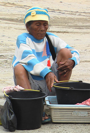 Batak woman at Ajibata, Sumatra, Indonesia